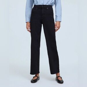 Madewell perfect vintage wide-leg jean in black rinse